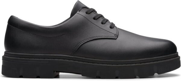 Scarpe Clarks Ragazzi Pelle Nera Stringate Tacco Piatto-0