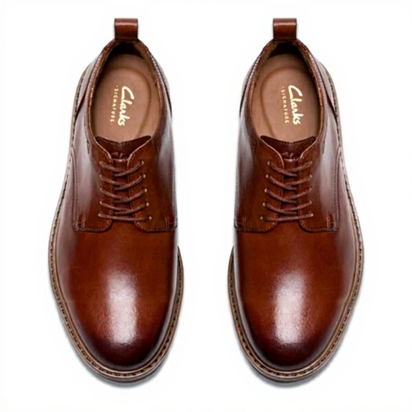 Scarpe stringate uomo Clarks Aldwin Lace pelle marrone