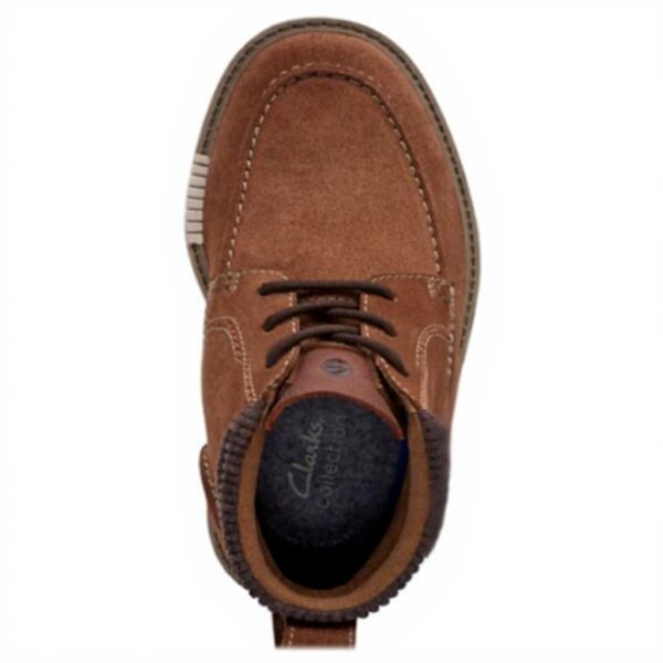 Clarks Barnes Mid Stivali Uomo Suede Comodità Cushion Plus