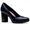Clarks Bayla Carly Scarpe Tacco Donna Pelle Blu Navy 36 EU