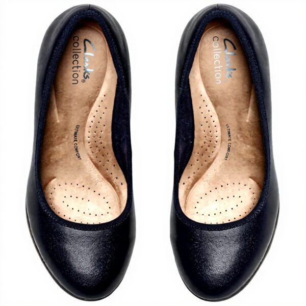 Clarks Bayla Carly Scarpe Tacco Donna Pelle Blu Navy 36 EU