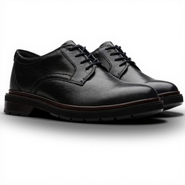 Scarpe stringate uomo Clarks Burchill Derby pelle nera