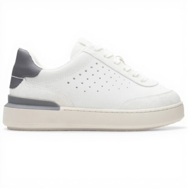 Clarks Courtlite Run Sneaker Uomo Nabuk Bianco Comfort
