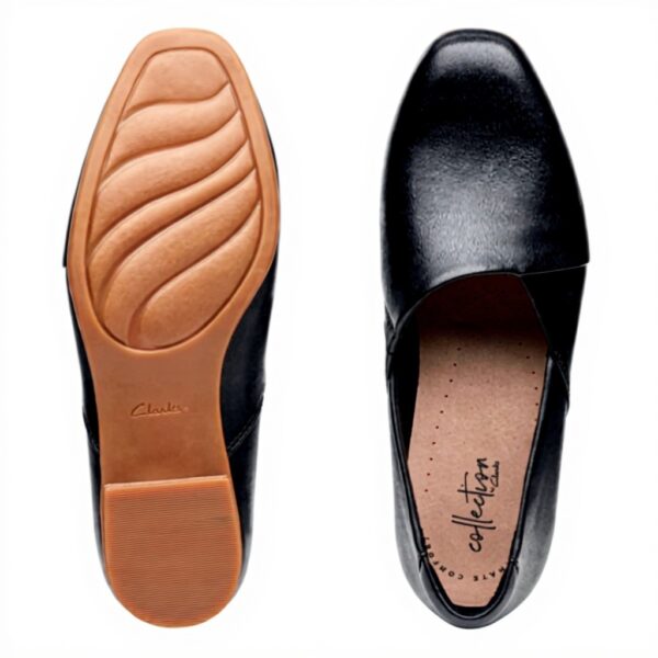 Clarks Juliet Palm Mocassino Donna Cuoio Nero Scarpe Basse