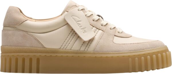 Clarks Mayhill Lace Sneaker Donna Sand Combi Lea Casual-0