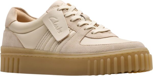 Clarks Mayhill Lace Sneaker Donna Sand Combi Lea Casual-3
