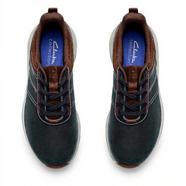 Clarks Motion Trek LX Sneaker Uomo Pelle Blu Navy Comode