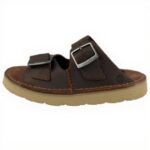 Clarks Solsbury Sandali Uomo Ciabatta Pelle Beeswax Black