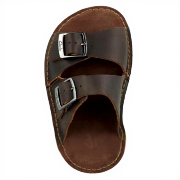 Clarks Solsbury Sandali Uomo Ciabatta Pelle Beeswax Black