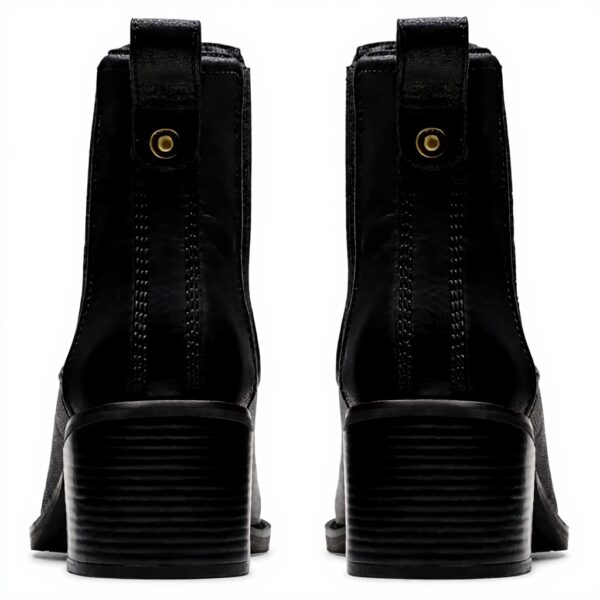 Stivali Chelsea Donna Clarks Pelle Nera Top Chamberly