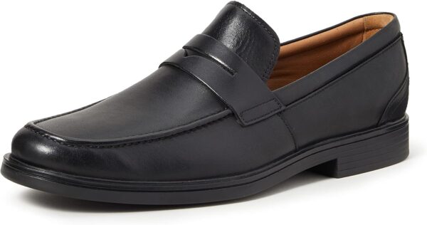 Clarks Un Aldric Step Mocassini Uomo Pelle Nera Comfort-0