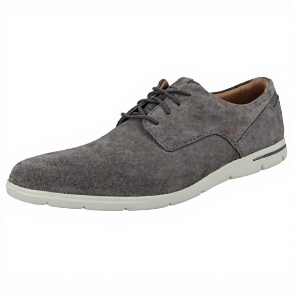 Clarks Vennor Walk Scarpe Stringate Uomo Grigio Suede