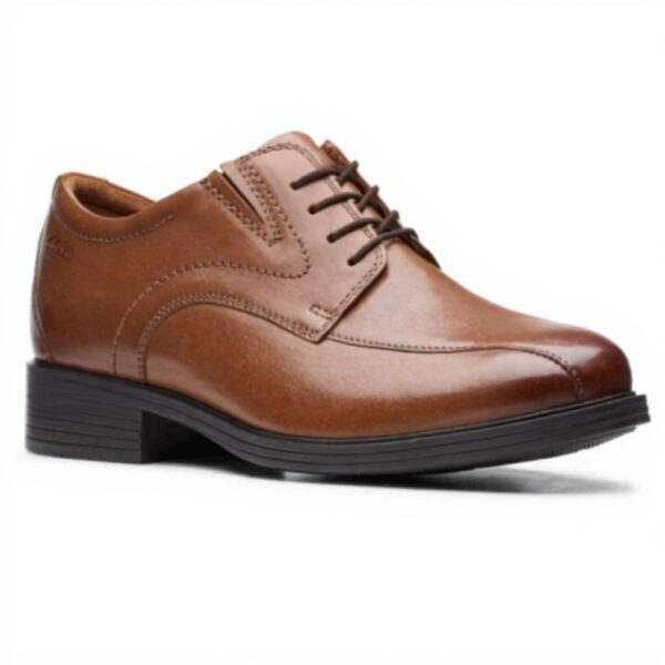 Scarpe Oxford Uomo Clarks Whiddon Pace Pelle Marrone