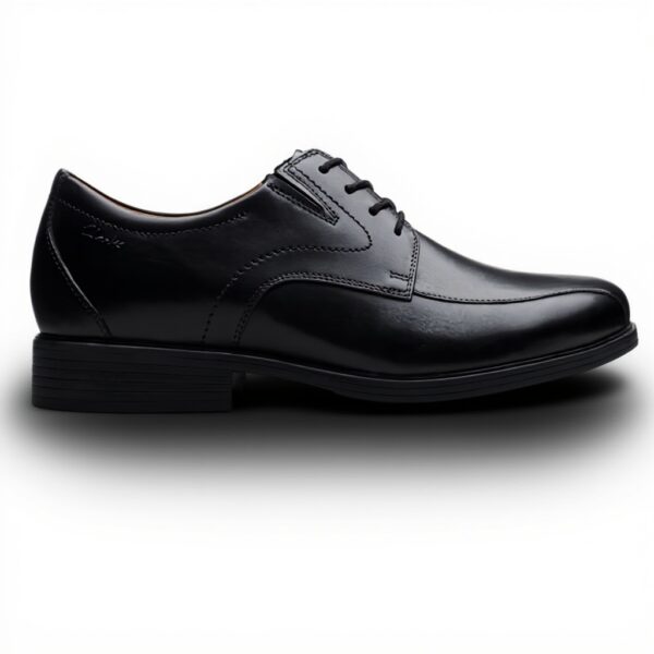 Clarks Whiddon Pace Oxford Uomo Pelle Nera Scarpe Stringate