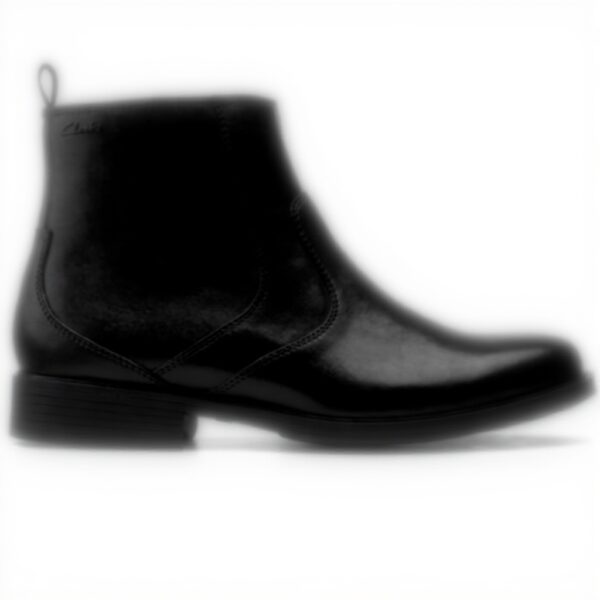 Stivaletto Uomo Clarks Whiddon Zip Impermeabile Pelle Nera
