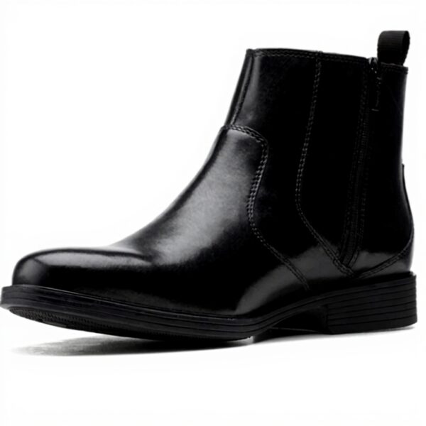 Stivaletto Uomo Clarks Whiddon Zip Impermeabile Pelle Nera