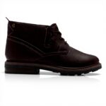 Scarpe Chukka Uomo Newford Mid WP Clarks Marrone Pelle
