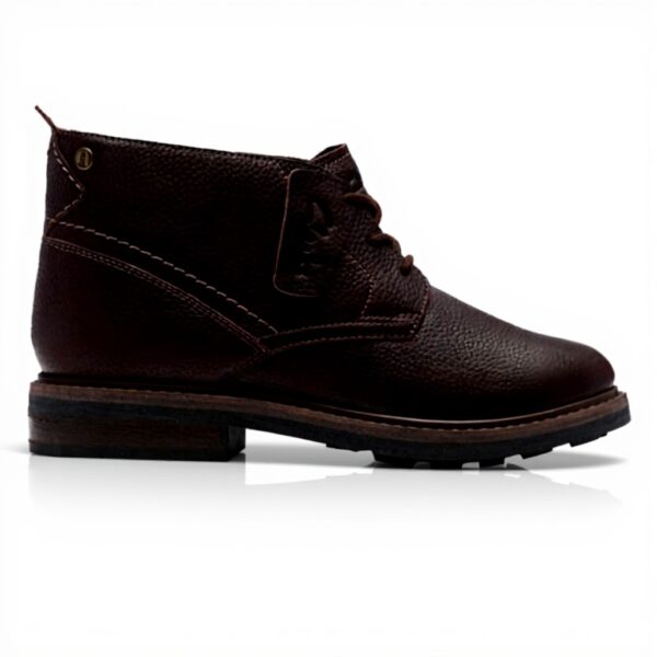 Scarpe Chukka Uomo Newford Mid WP Clarks Marrone Pelle