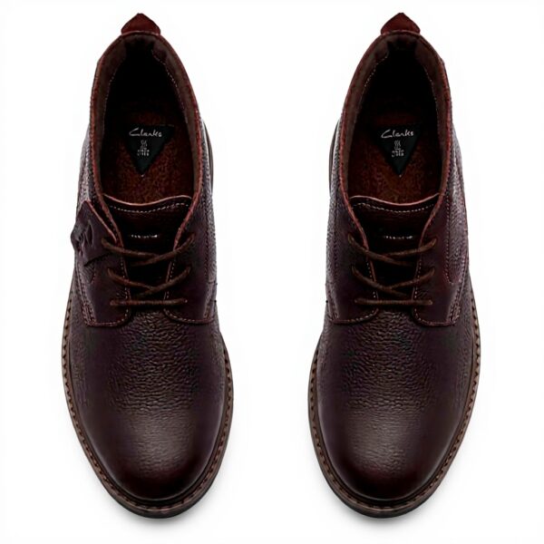 Scarpe Chukka Uomo Newford Mid WP Clarks Marrone Pelle