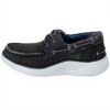 Skechers Status 2.0 Lorano Mocassini Uomo Navy Canvas