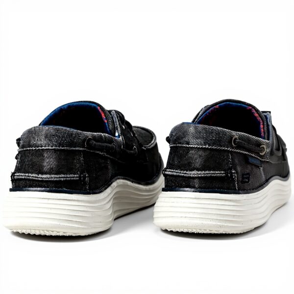Skechers Status 2.0 Lorano Mocassini Uomo Tela Navy Canvas