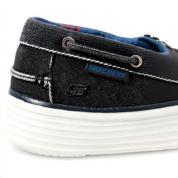Skechers Status 2.0 Lorano Mocassini Uomo Tela Navy Canvas