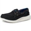 Skechers Status 2.0 Lorano Mocassini Uomo Navy Canvas