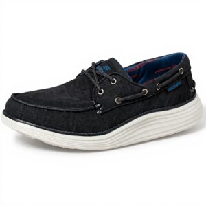 Skechers Status 2.0 Lorano Mocassini Uomo Navy Canvas