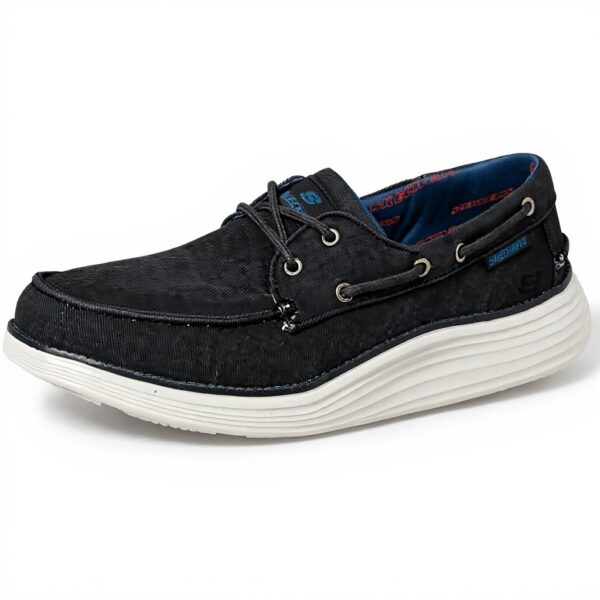Skechers Status 2.0 Lorano Mocassini Uomo Navy Canvas