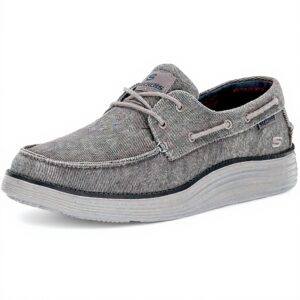 Skechers Status 2.0 Lorano Mocassini Uomo Navy Canvas