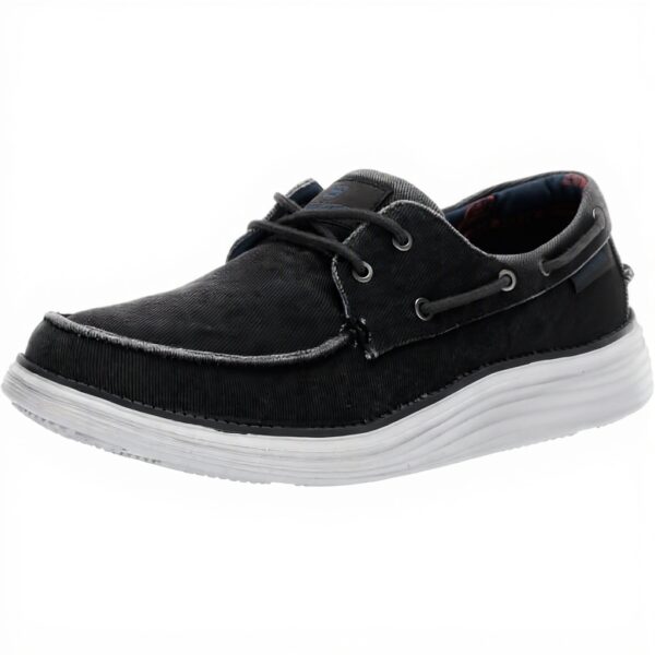 Skechers Status 2.0 Lorano Mocassini Uomo Tela Navy Canvas