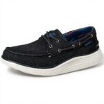 Skechers Status 2.0 Lorano Mocassini Uomo Tela Navy Canvas