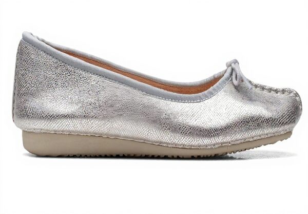 Ballerine Clarks Freckle Ice Donna Argento Pelle Morbida