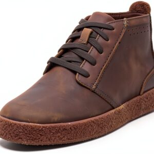 Stivali Uomo Nabuk Cachi Chiusura Lacci Suola Gomma-0