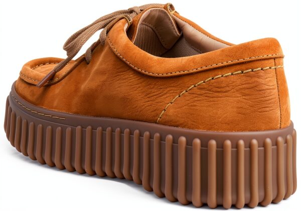 Clarks Scarpe Oxford Donna Pelle Nubuck Marrone Chiaro-5