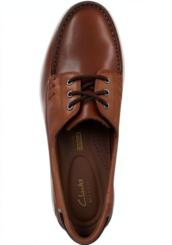 Scarpe da barca Clarks uomo pelle suola EVA lacci regolabili-1