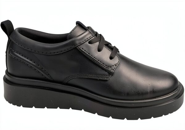 Clarks Polden Lace Black Leather Scarpe Uomo Comode-2