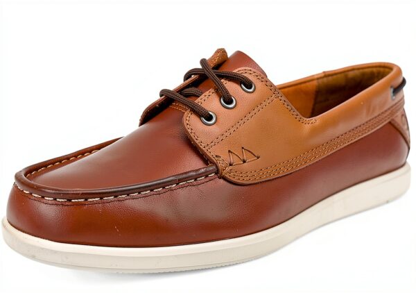 Scarpe da barca Clarks uomo pelle suola EVA lacci regolabili-3