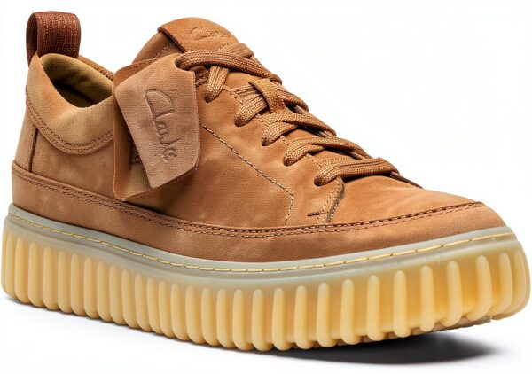 CLARKS Torhill Lace Dark Sand Nubuck Scarpe Unisex Adulto-3