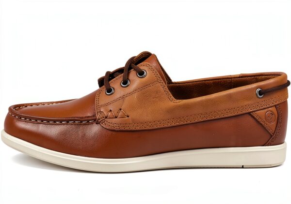 Scarpe da barca Clarks uomo pelle suola EVA lacci regolabili-0