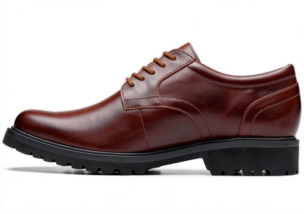Scarpe Uomo Pelle Marrone Nera Allacciatura Confortevole-1