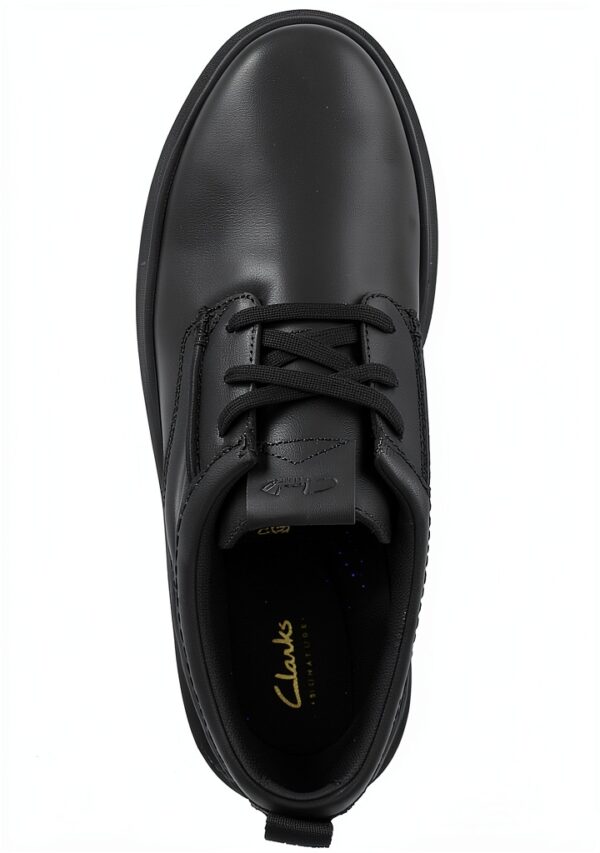 Clarks Polden Lace Black Leather Scarpe Uomo Comode-1