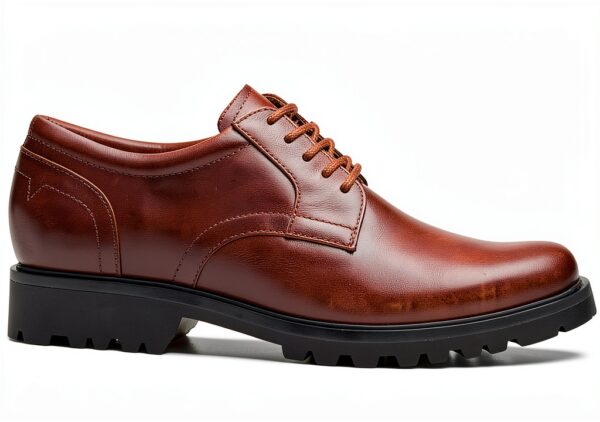 Scarpe Uomo Pelle Marrone Nera Allacciatura Confortevole-0