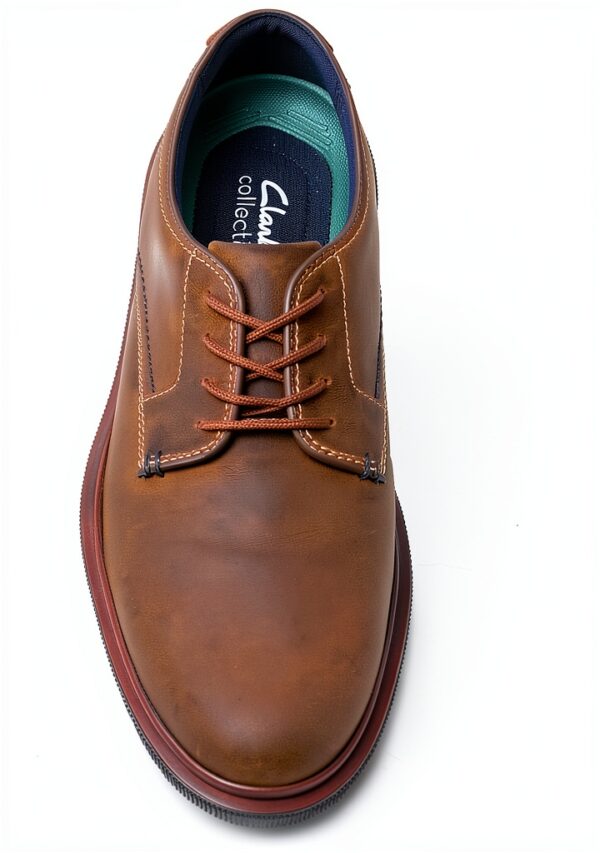 Clarks Scarpe Derby Uomo Pelle Cera dApe Suola Gomma-6