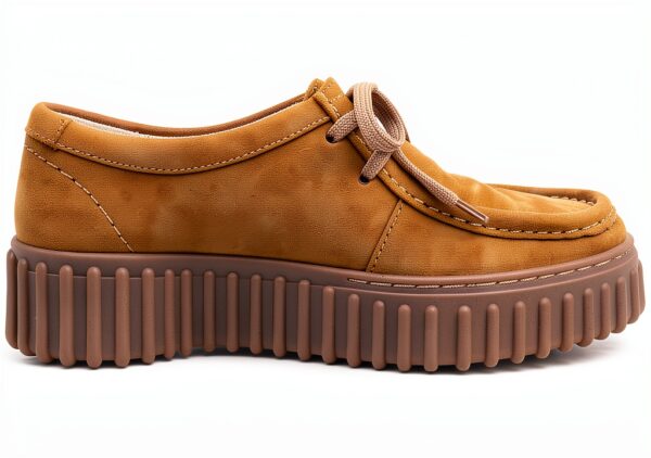Clarks Scarpe Oxford Donna Pelle Nubuck Marrone Chiaro-2