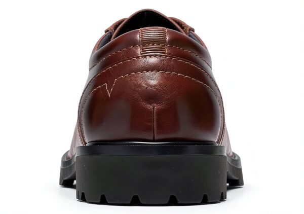 Scarpe Uomo Pelle Marrone Nera Allacciatura Confortevole-4