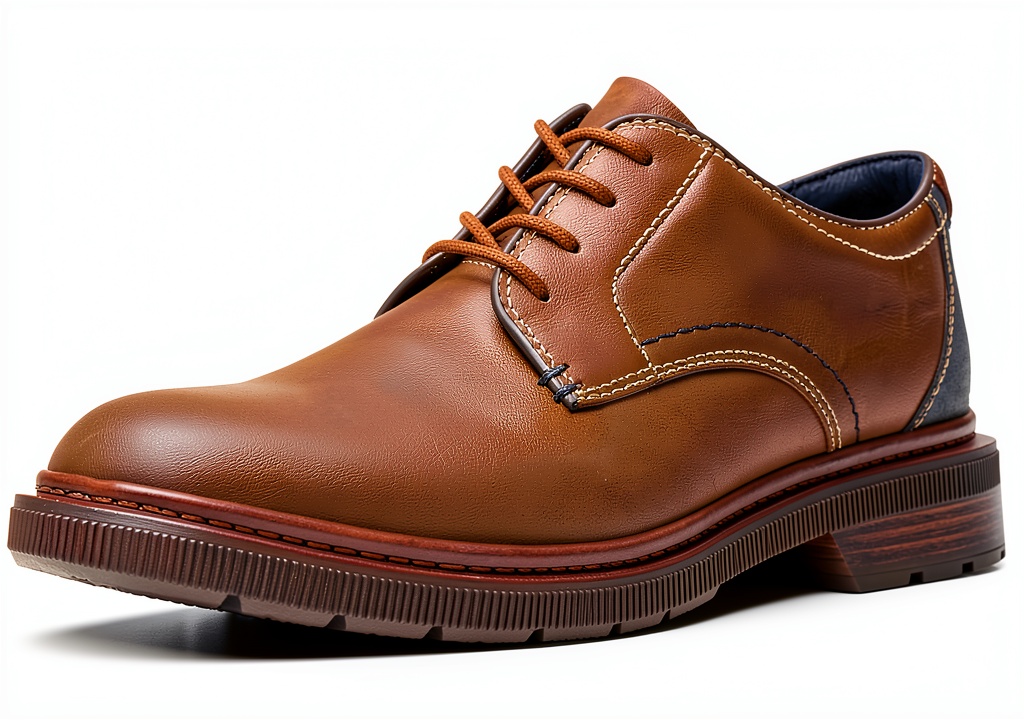 Scarpe derby Clarks in pelle cerata ape su pavimento in legno