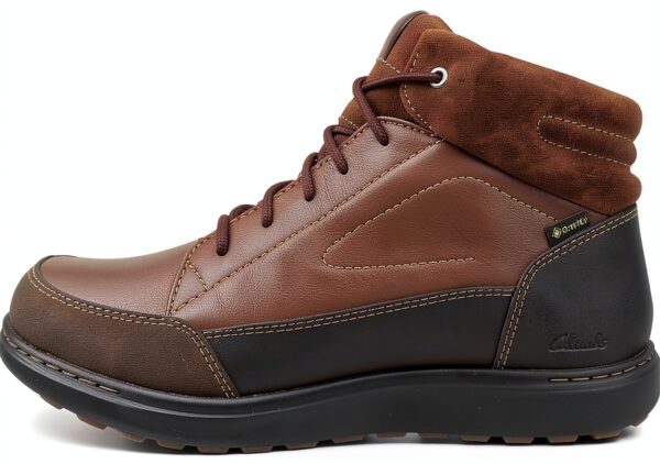 Clarks Mapstone Higtx Stivali Uomo Pelle Classico Dk Brown